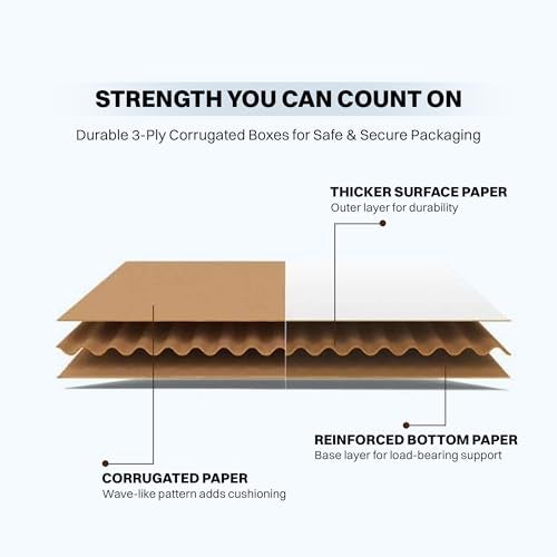 BonKaso 3 Ply Corrugated Boxes for Packaging | 7"x4"x3.5" (Pack of 40) | Brown Cardboard Packing Boxes for Shipping, Moving & Storage | Carton Boxes for Courier & Goods Transportation - Image 2