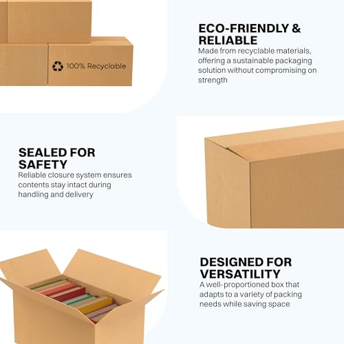 BonKaso 3 Ply Corrugated Boxes for Packaging | 7"x4"x3.5" (Pack of 40) | Brown Cardboard Packing Boxes for Shipping, Moving & Storage | Carton Boxes for Courier & Goods Transportation - Image 4