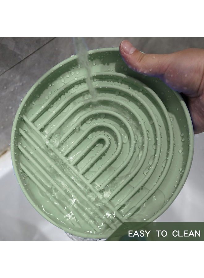 Richie Slow Feeder Dog Bowls Anti Gulping, Durable Non-Toxic Slow Feeding Dog Bowl, Dish Washer Safe Silicone Dog Slow Feeder Bowl for Medium to Large Breeds, Green - Image 5