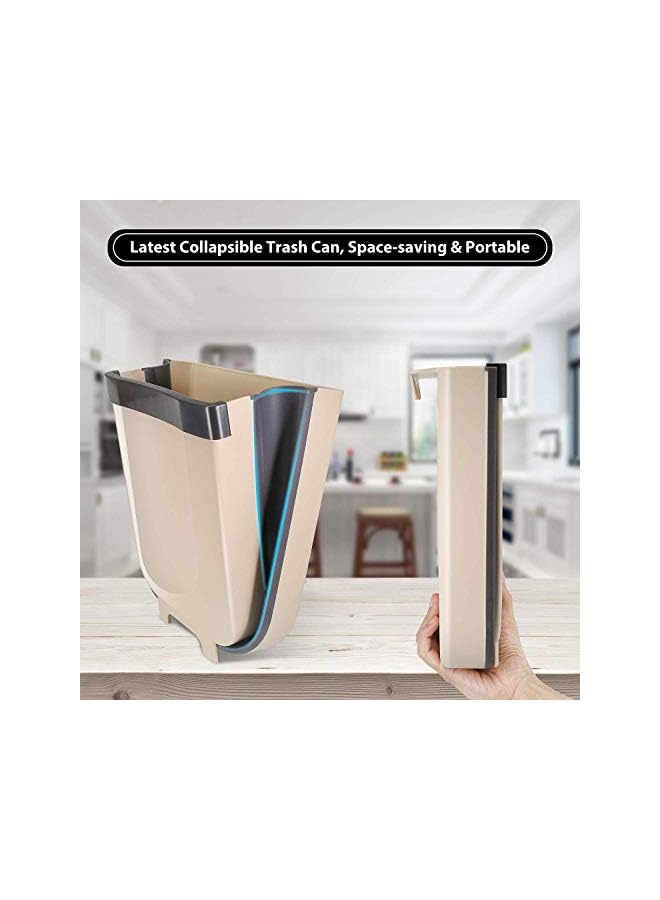 SHOWAY حامل سلة المهملات لباب خزانة المطبخ الحمام غرفة النوم المكتب السيارة محمول للمنزل والهواء الطلق سلة نفايات صغيرة قابلة للطي 23 * 20 * 5 سم متنوعة - Image 2