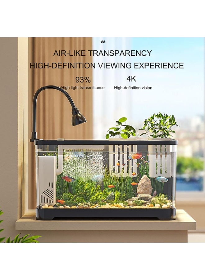 Arabest Fish Tank, Aquarium Kit Fish Tank,with Filter LED Light, Decorate Water Plants and Sand,Beginner-Friendly Betta Aquarium(Medium) - Image 4