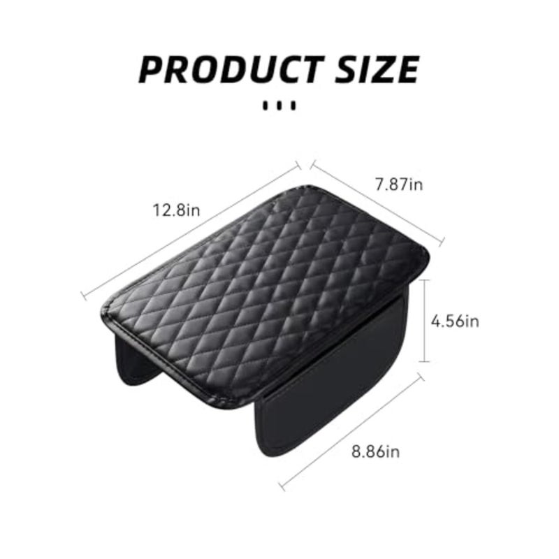 Upgraded Car Middle Center Console Cover with 2 Storage, Universal Microfiber Leather Car Armrest Cover Cushion Universal Vehicle Middle Console Cover, Most Vehicle, SUV,  Truck - Image 3
