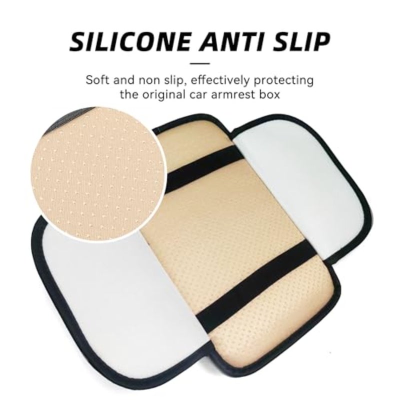 Upgraded Car Middle Center Console Cover with 2 Storage, Universal Microfiber Leather Car Armrest Cover Cushion Universal Vehicle Middle Console Cover, Most Vehicle, SUV,  Truck - Image 4