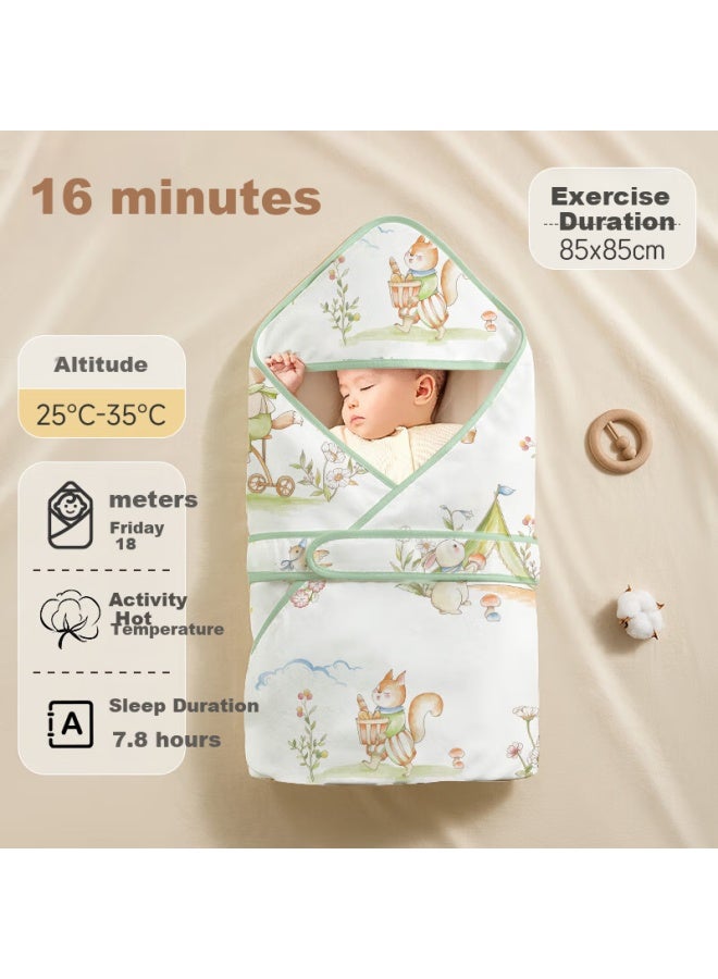 Lovebox Love Bebe Baby Swaddle Blanket Summer Cotton Newborn Swaddle Cloth Baby Anti-startle Maternity Room Pack Single Senye Mengchong S738 - Image 1