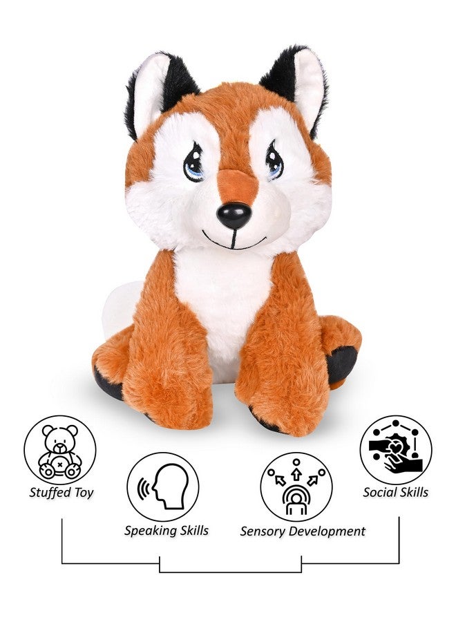 Besties BESTIES Kids Sitting Brown Fox Soft Toy for Girls/Kids | Stuffed Plush Cute Fox Animal | Ideal for Birthdays & Special Occasions - Height 25 cm - Image 2