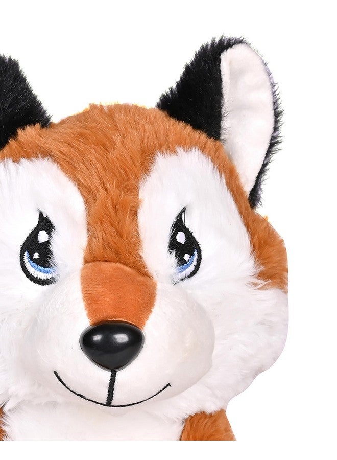 Besties BESTIES Kids Sitting Brown Fox Soft Toy for Girls/Kids | Stuffed Plush Cute Fox Animal | Ideal for Birthdays & Special Occasions - Height 25 cm - Image 3
