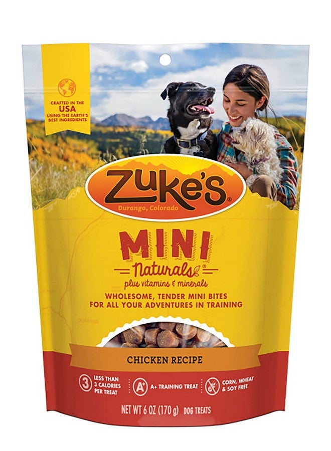 Zuke's Mini Naturals Dog Training Treats, Chicken Recipe, Soft & Tender Mini Dog Treats With Vitamins & Minerals, For All Breed Sizes, 6 Oz Bag (Pack Of 3) - Image 2