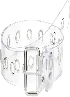 Wide sheer jelly waistband with stylish buckle