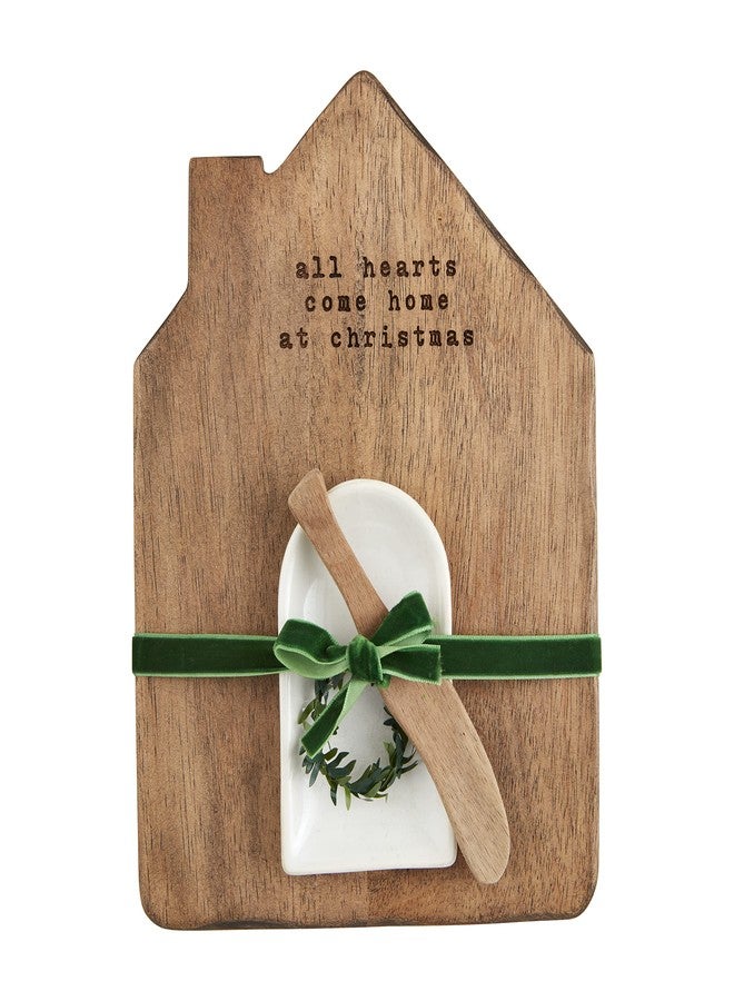 Mud Pie House Dip Cup Set, board 10" x 7 1/2", Brown - Image 1