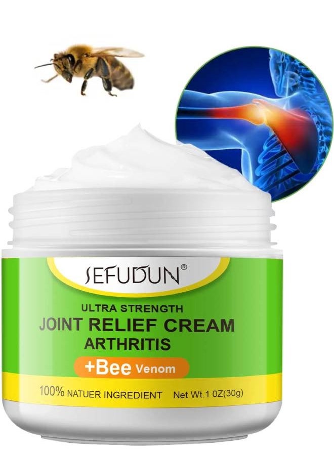 Sefudun - Joint Pain Relief Cream Ultra Strength Arthritis Pain Relief Cream with Bee Venom Joint and Muscle Pain Relief Cream Pain Relief for Joint Pain Muscle Pain Muscle Soreness Joint Therapy Cream 30g - Image 1