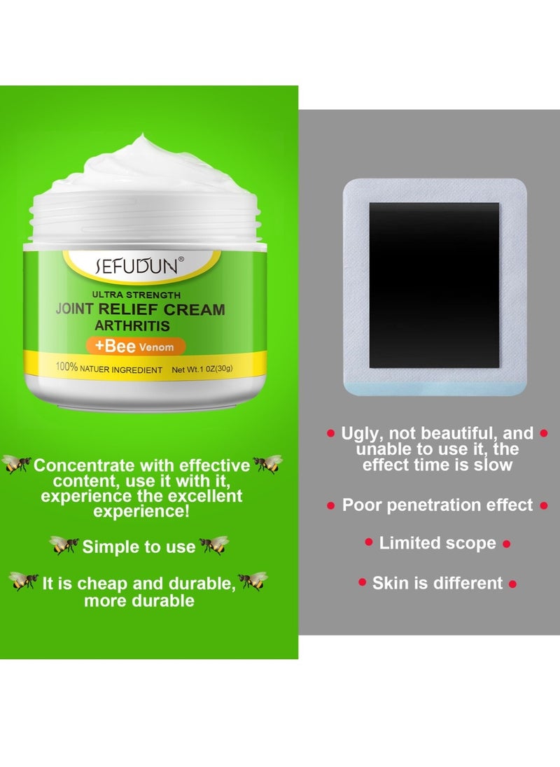 Sefudun - Joint Pain Relief Cream Ultra Strength Arthritis Pain Relief Cream with Bee Venom Joint and Muscle Pain Relief Cream Pain Relief for Joint Pain Muscle Pain Muscle Soreness Joint Therapy Cream 30g - Image 1