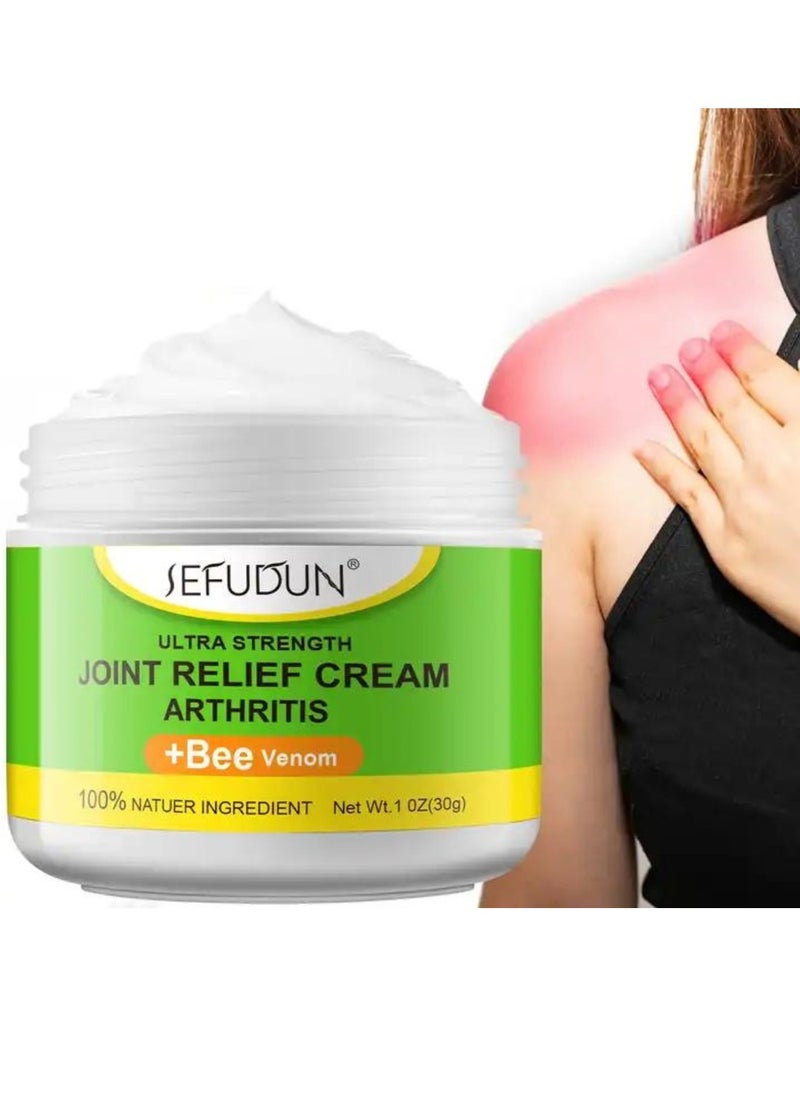 Sefudun - Joint Pain Relief Cream Ultra Strength Arthritis Pain Relief Cream with Bee Venom Joint and Muscle Pain Relief Cream Pain Relief for Joint Pain Muscle Pain Muscle Soreness Joint Therapy Cream 30g - Image 1