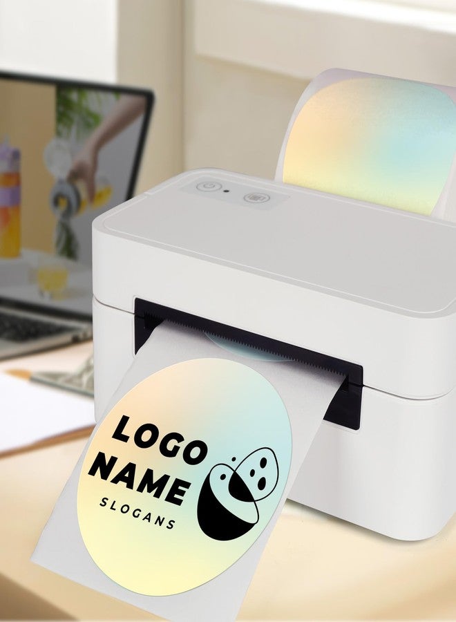 YIKIADA Round Thermal Label 3" Gradient Yellow Waterproof Sticker 500 PCS - Image 2
