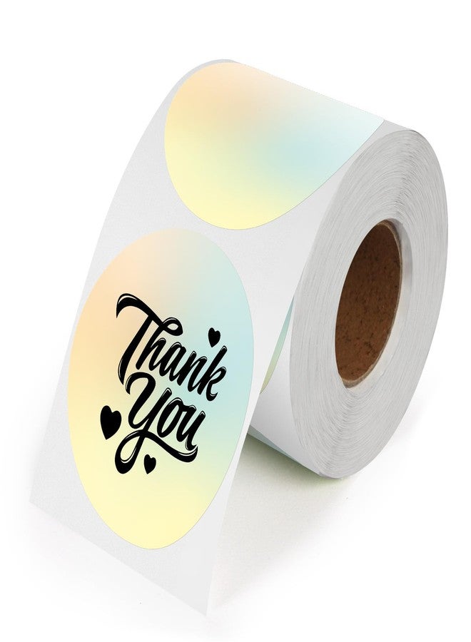 YIKIADA Round Thermal Label 3" Gradient Yellow Waterproof Sticker 500 PCS - Image 1