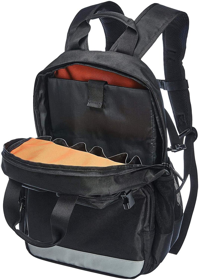 Pahal Nylon Tool Bag Backpack Waterproof Heavy Duty for Tools of Electrician,Technician,Black 19 Pockets 18 INCH - Image 3