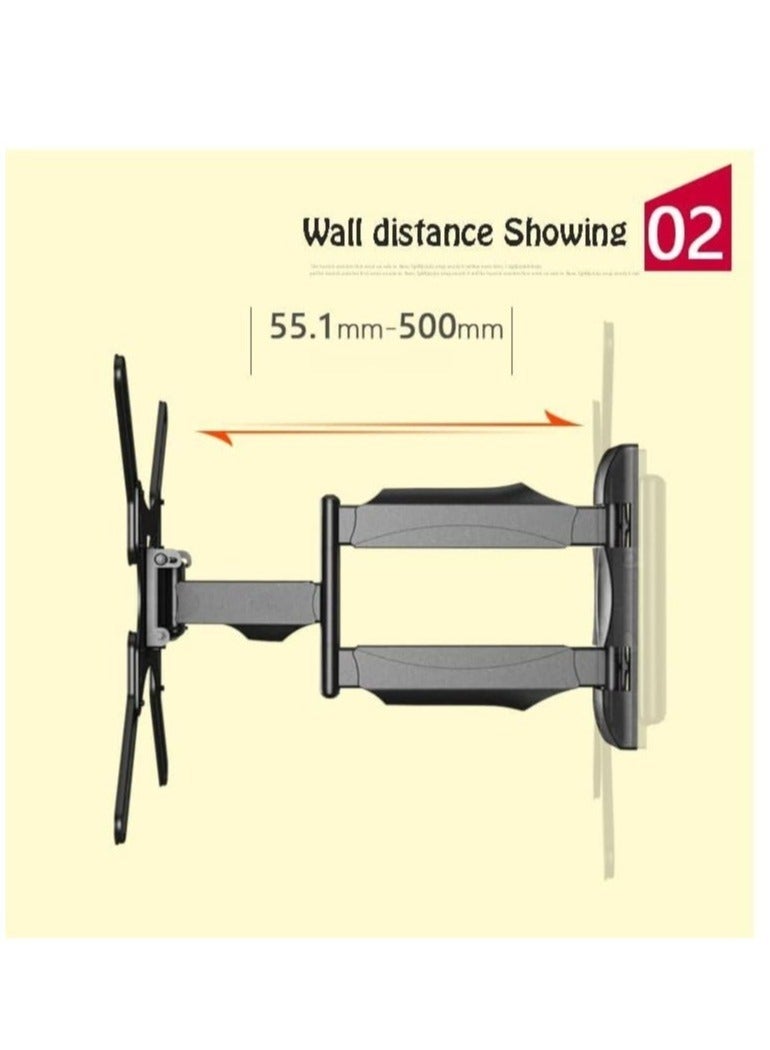 TV Bracket 32"-55" Flat Panel LED LCD TV Wall Mount Full Motion 3 Swing Arms Monitor Holder - Image 4