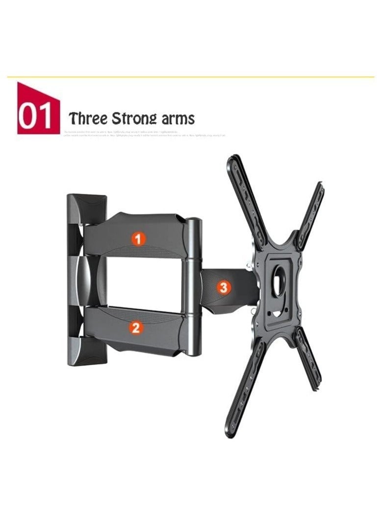 TV Bracket 32"-55" Flat Panel LED LCD TV Wall Mount Full Motion 3 Swing Arms Monitor Holder - Image 3