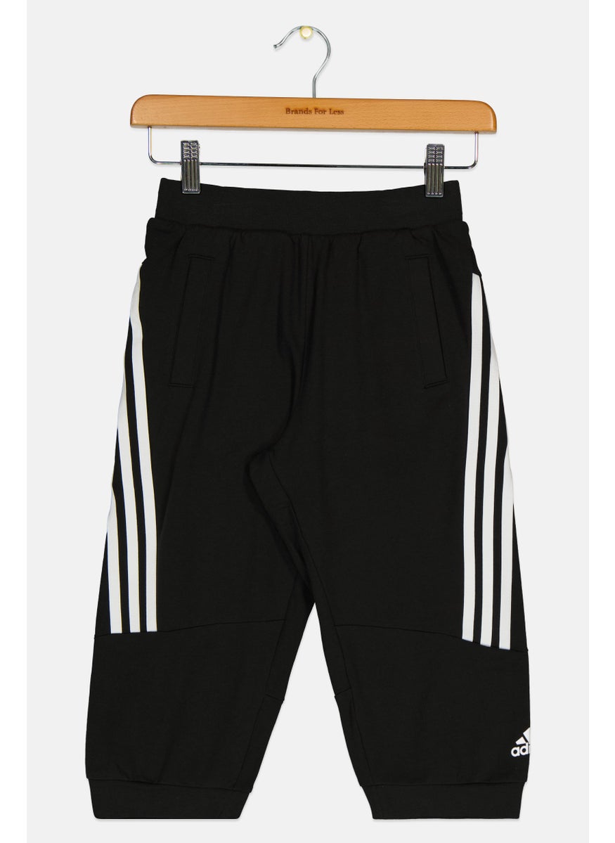 Adidas Kids Girl Brand Logo 3/4 Training Jogger Pants, Black  - Image 2
