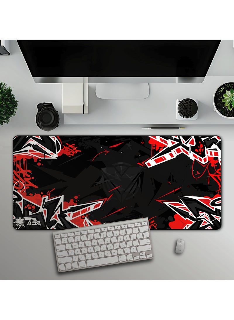 ASA Extended Mouse Pad 90x40cm Non-Slip Rubber Base with Stitched Edges, Smooth Cloth Surface, Waterproof  - Image 3