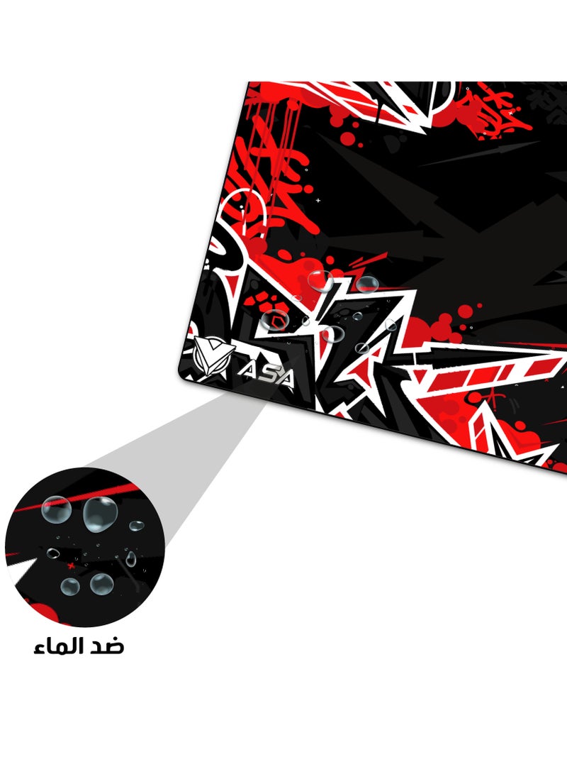 ASA Extended Mouse Pad 90x40cm Non-Slip Rubber Base with Stitched Edges, Smooth Cloth Surface, Waterproof  - Image 5