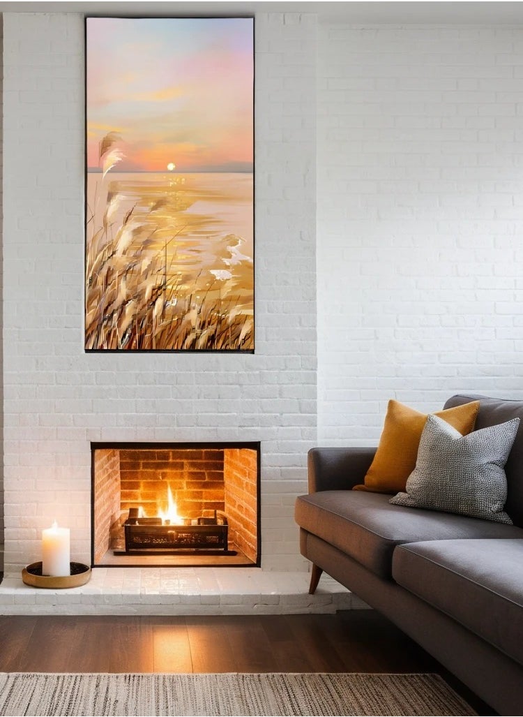Neo Front Textured Pattern Art with Gold Leaf in Aluminum Frame - 70*140 cm LTU-22090025  - Image 2