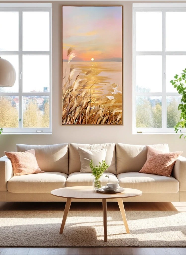 Neo Front Textured Pattern Art with Gold Leaf in Aluminum Frame - 70*140 cm LTU-22090025  - Image 4