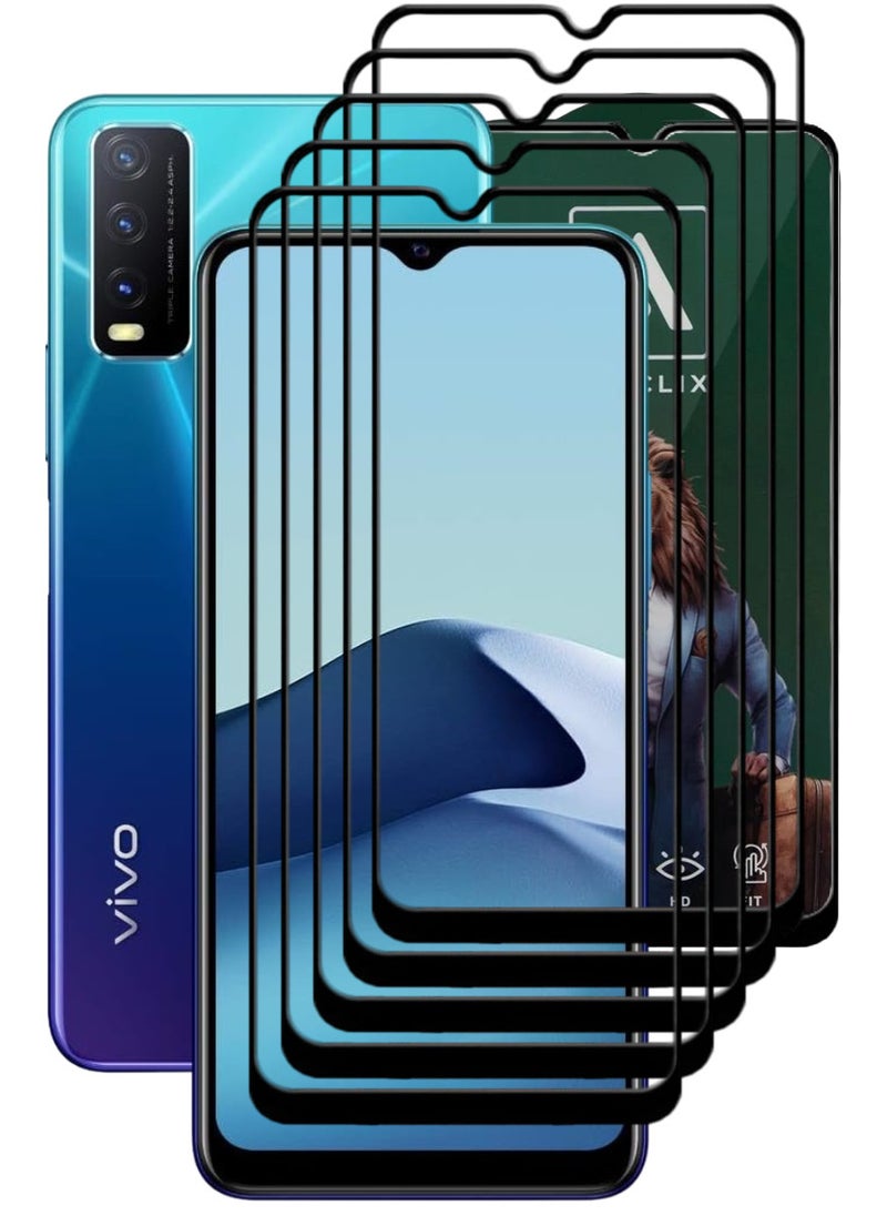 ACLIX 5 Pieces Antistatic ESD Dustproof Premium Quality High Definition Tempered Glass Screen Protector Designed For vivo Y20 - Image 1