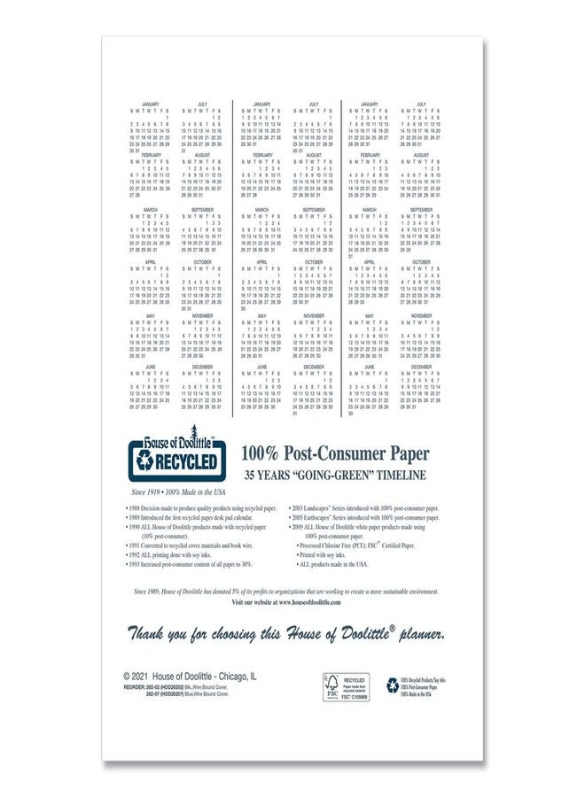 House of Doolittle 2026 Monthly Planner 8.5" x 11", Faux Leather Cover, Black (26202-26) - Image 4