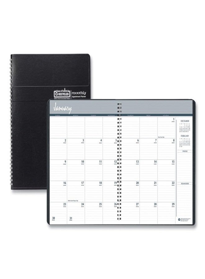 House of Doolittle 2026 Monthly Planner 8.5" x 11", Faux Leather Cover, Black (26202-26) - Image 1