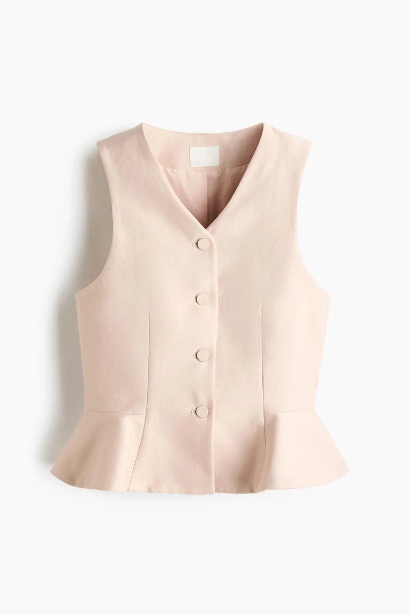 H&M V-neck peplum waistcoat
