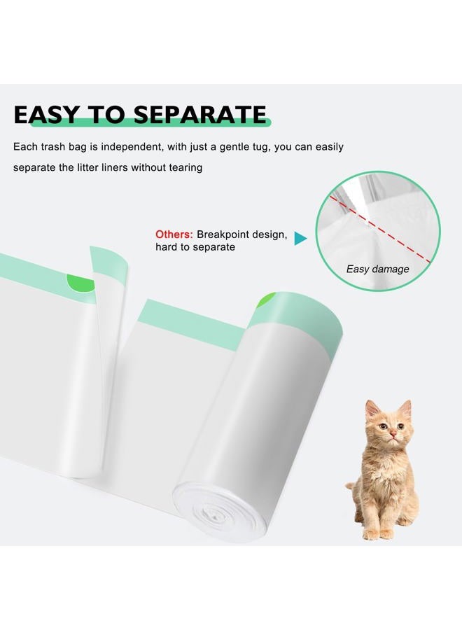 Mooydee 100 Pack Cat Litter Box Liner Bags Compatible with Self-cleaning Cat Litter Box, Thick Heavy Duty Drawstring Waste Drawer Liners Compatible with PURA X/MAX Automatic Litter Box -23" x 12" - Image 3