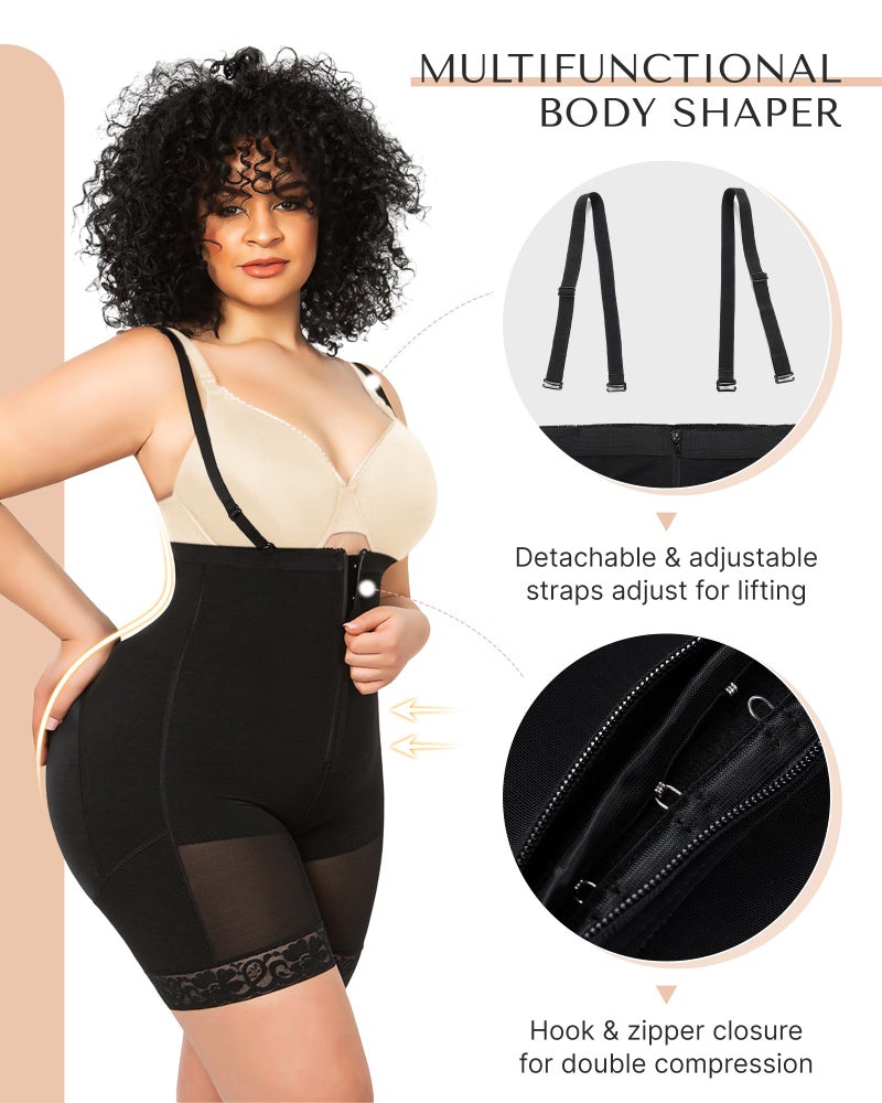 SHAPELLX Butt Lifting Shapewear Fajas Colombianas Body Shaper for Women Tummy Control Full Body Plus Size Bodysuit XX-Large - Image 2