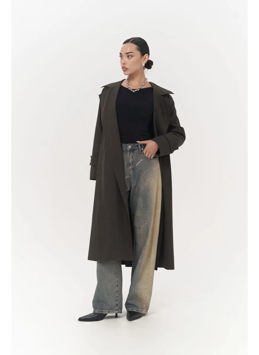 Mai Collection Albany Anthracite Seasonal Trench Coat