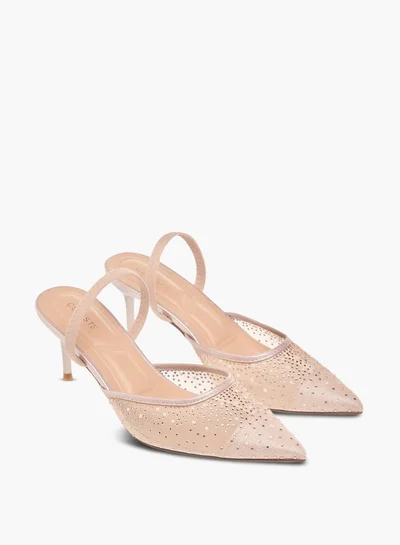 سيليست Women's Embellished Pointed Toe Shoes with Stiletto Heels
