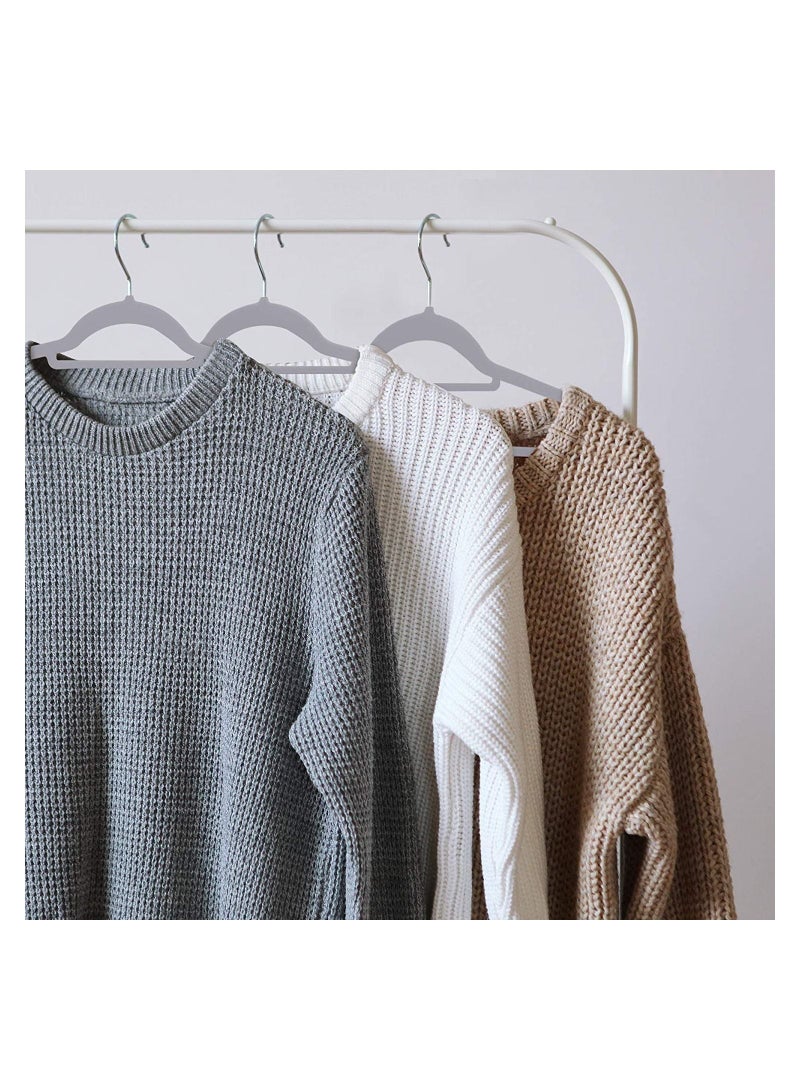 كول بيبي شماعة COOLBABY Premium Non-Slip Velvet Hangers [مجموعة من 10] (42 سم) -شماعة لباس مخملي Velvet Suit Suit Duty Heavy with Tie Bar 360 Degree Rotatory Hook -توفير الفضاء القوي - Image 4