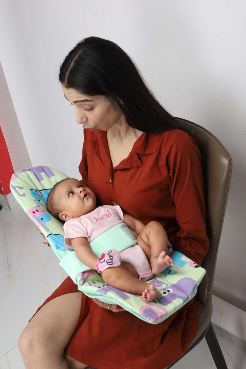 HOOPA 2-in-1 Infant Carrier for Newborn (0–4 Months)| Reclined Carrying & Breastfeeding Support | Strong Back Support | Indoor & Outdoor Use | Feeding Pillow | Nursing pad | Mint Green - Image 1