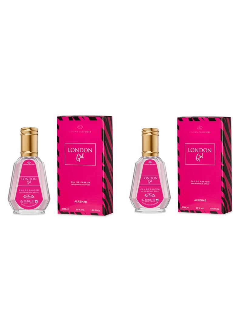 London Girl Perfume 50ml Unisex ( 2 Pieces )