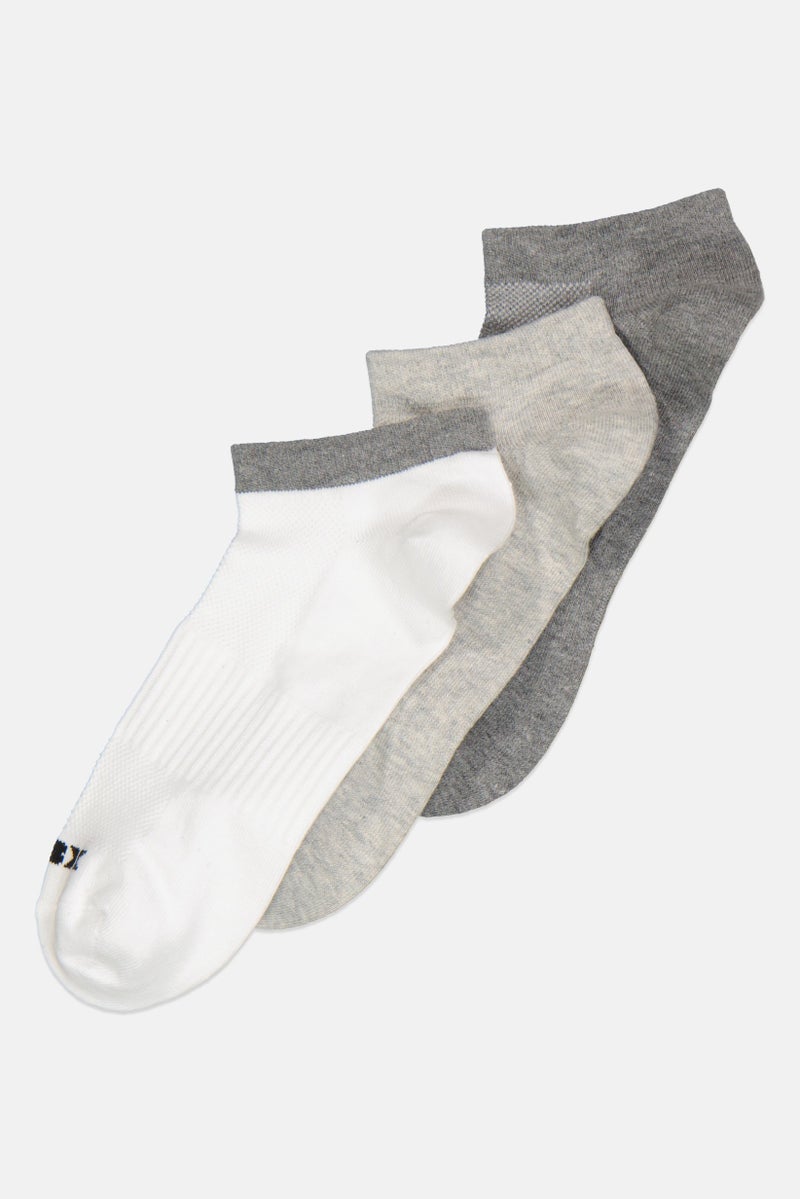 RBX Men 3 Pairs Brand Logo Running Socks, Multicolor  - Image 1