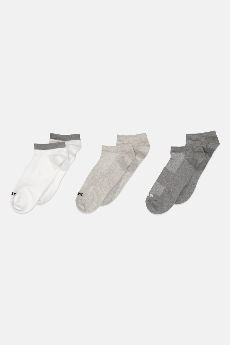 RBX Men 3 Pairs Brand Logo Running Socks, Multicolor  - Image 2