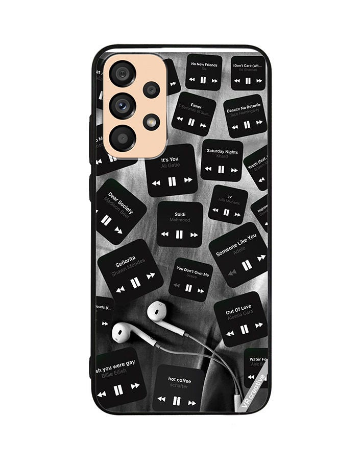 VR CREATIVE Protective Case Cover For Samsung Galaxy A53 5G Black Music Tags Design Multicolour - Image 1