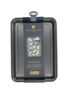 MASTERCLASS MasterClass Non-Stick Traybake/Brownie Tin, Carbon, Grey, 27 x 20 x 3,5 cm  - Image 3