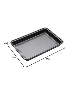 MASTERCLASS MasterClass Non-Stick Traybake/Brownie Tin, Carbon, Grey, 27 x 20 x 3,5 cm  - Image 4