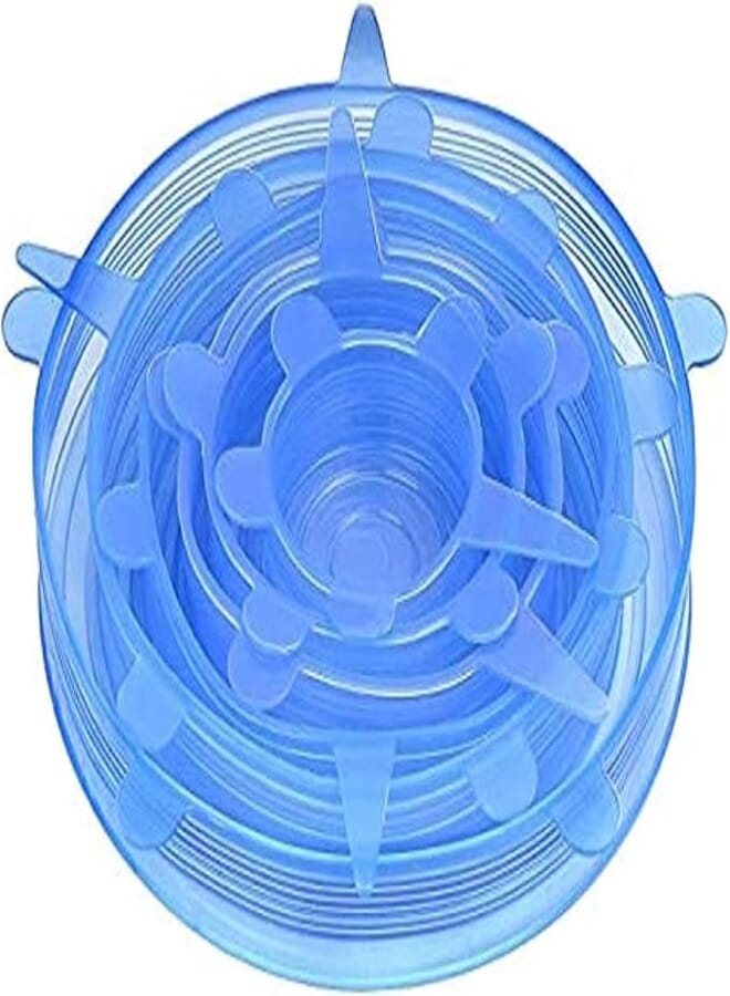 6 PACK Multi Size Durable Food Grade Airtight Soft Silicone Lids Food and Bowl Covers