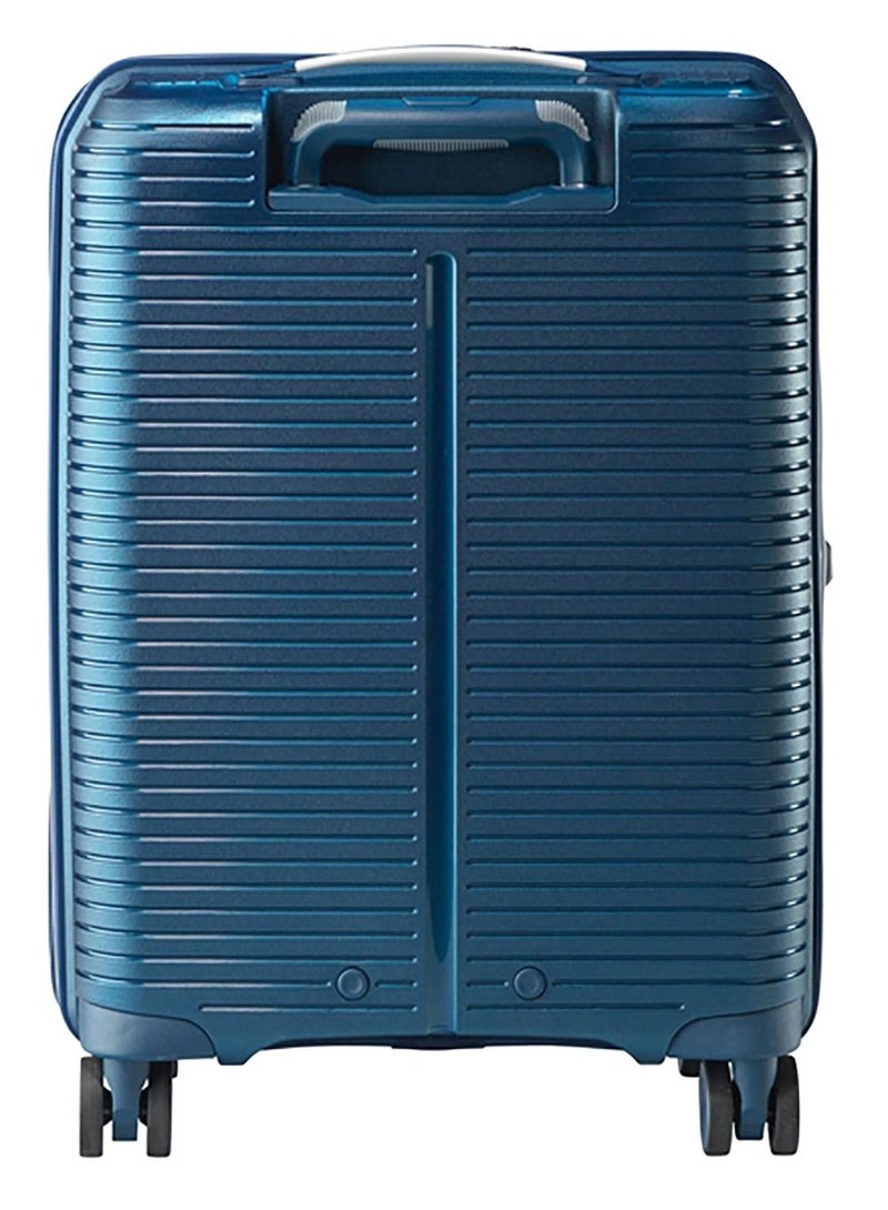 Jump Sondo Polypropylene Hard Expandable Carry-on Luggage Suitcase Trolley Cabin Size Small 55cm Blue - Image 3