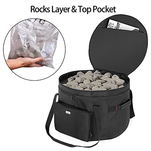 samdew Double-layer 19 In Fire Pit Bag Compatible with Outland Firebowl 893 870 823 Propane Gas Fire Pit, Fire Bowl Carry Case Compatible with Ciays 19 Inch Firebowl, Bag Only (Patented Design) - Image 3