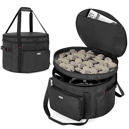 samdew Double-layer 19 In Fire Pit Bag Compatible with Outland Firebowl 893 870 823 Propane Gas Fire Pit, Fire Bowl Carry Case Compatible with Ciays 19 Inch Firebowl, Bag Only (Patented Design) - Image 1