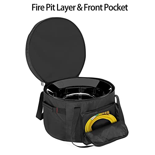 samdew Double-layer 19 In Fire Pit Bag Compatible with Outland Firebowl 893 870 823 Propane Gas Fire Pit, Fire Bowl Carry Case Compatible with Ciays 19 Inch Firebowl, Bag Only (Patented Design) - Image 2
