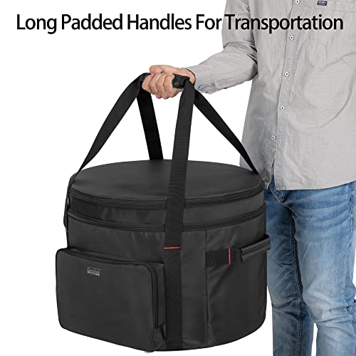samdew Double-layer 19 In Fire Pit Bag Compatible with Outland Firebowl 893 870 823 Propane Gas Fire Pit, Fire Bowl Carry Case Compatible with Ciays 19 Inch Firebowl, Bag Only (Patented Design) - Image 5