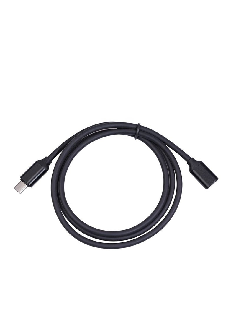 كابل تمديد VEROX USB من النوع C ذكر إلى أنثى بطول 2 متر، كابل موسع للشحن السريع من النوع C ذكر إلى النوع C أنثى بطول 2 متر متوافق مع جميع الهواتف الذكية من النوع C (أسود) (لا يوجد تمديد لنقل البيانات فقط)