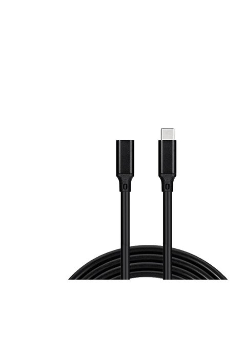 كابل تمديد VEROX USB من النوع C ذكر إلى أنثى بطول 2 متر، كابل موسع للشحن السريع من النوع C ذكر إلى النوع C أنثى بطول 2 متر متوافق مع جميع الهواتف الذكية من النوع C (أسود) (لا يوجد تمديد لنقل البيانات فقط)